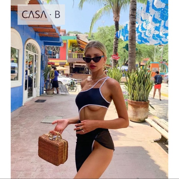 NEW💫CASA B SWIM | Positano One Shoulder Monokini & Sarong Pareo Set - Picture 5 of 8